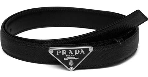 prada gürtel damen schwarz|Gürtel aus Leder in Schwarz .